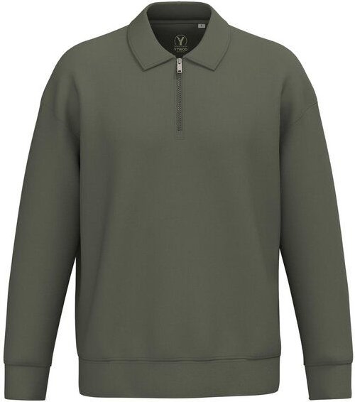 YTWOO Unisex-Sweatshirt mit Zipper und Polokragen