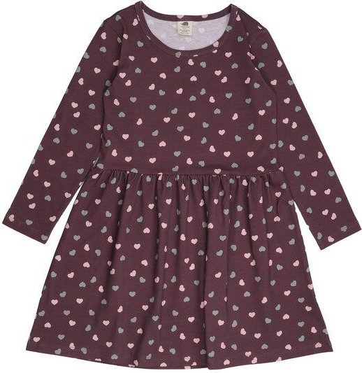 Kinder Kleid Bio-Baumwolle GOTS The Cute Cats Grün von Walkiddy, langärmeliges Sweatkleid mit Katzenprint, bequem, weich...