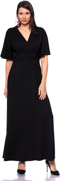 Ingoria NOELIA Maxikleid in Wickeloptik mit Schmetterlingsärmel