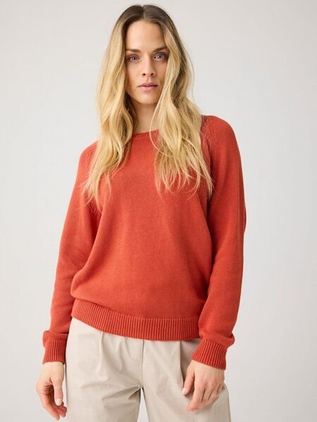 KnowledgeCotton Apparel Leichter Rundhals-Pullover aus Bio-Baumwolle