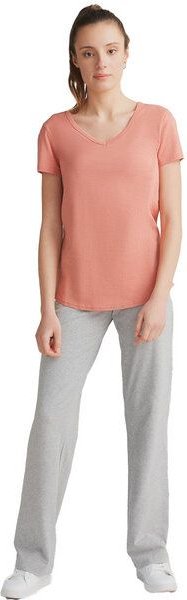 Thumbnail - Leela Cotton Damen Flammé V-Neck-Shirt Bio-Baumwolle