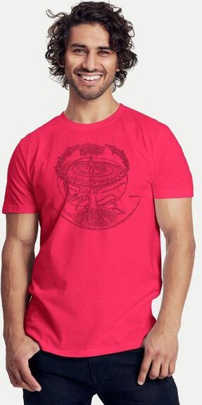 Peaces.bio - handbedruckte Biomode Bio-Herren-T-Shirt "Weltenesche"