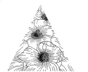 Photocircle Poster / Leinwandbild - Mantike Blumen Dreieck