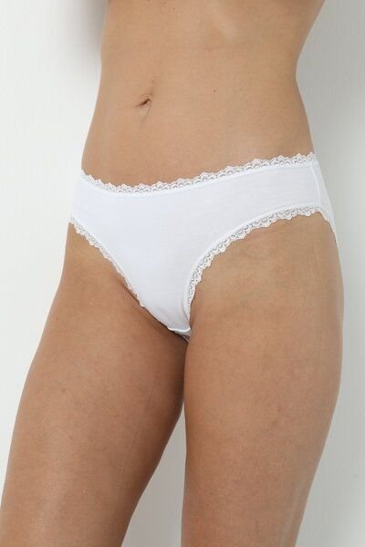 Bruno Barella "2er Pack" GOTS zertifizierte Slips mit Spitze aus feinster Biobaumwolle