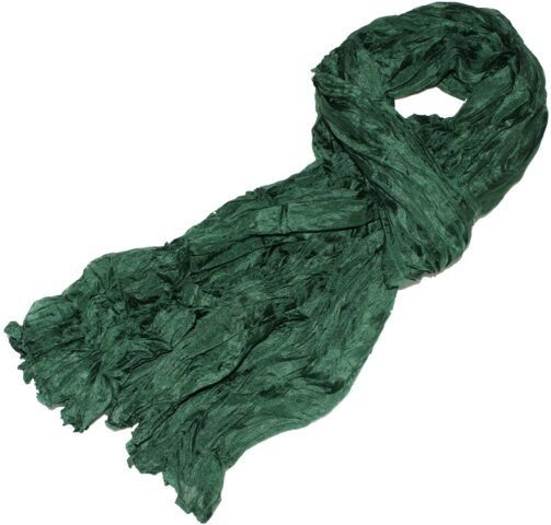 Schönes aus Indochina Seidenschal Crinkle einfarbig