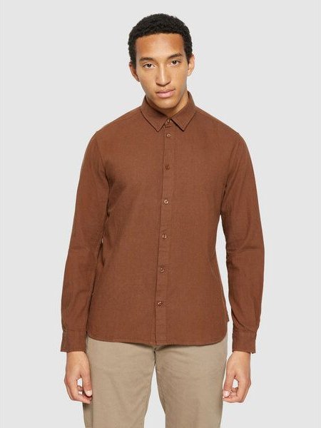 KnowledgeCotton Apparel Heavy Twill Flannel Hemd Regular Fit aus Bio-Baumwolle