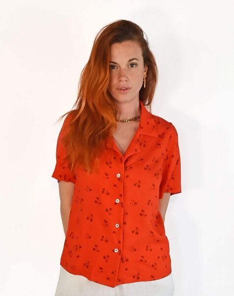 Aatise Oversize-Bluse mit kubanischem Zavi 100% EcoVero