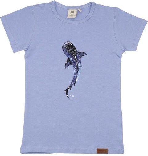 Walkiddy Nachhaltiges T-Shirt: Whales/Eagle Rays in Blau - Umweltfreundlich & Allergikerfreundlich – GOTS zertifiziert
