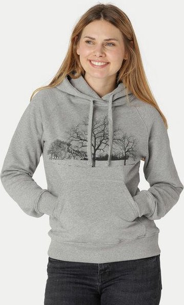 Peaces.bio - handbedruckte Biomode Damen Hoodie Landscape