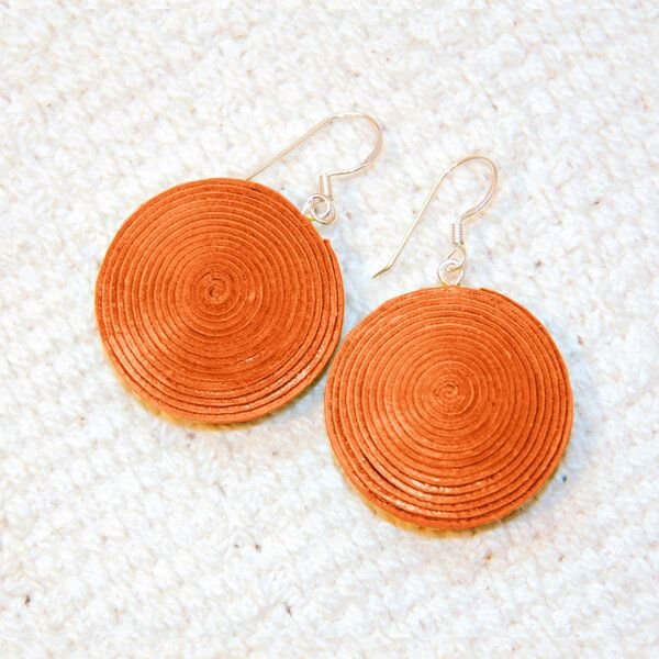 Sundara Ohrringe "Ambikha" aus handgeschöpftem Recycling Baumwollpapier