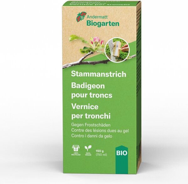 Andermatt Biogarten Stammanstrich – Schutzanstrich für Baumstämme zur Vorbeugung von Frost- und Hitzeschäden