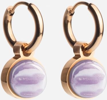 ALEXASCHA Roségold Creolen mit Anhänger | Mix & Match