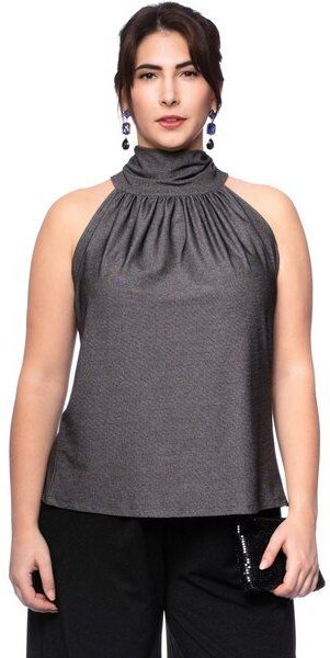 Ingoria COSMA Neckholder Blusentop mit Schluppe (Uni)