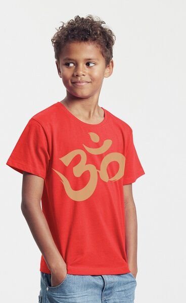 Peaces.bio - handbedruckte Biomode Bio-Kinder T-Shirt Om