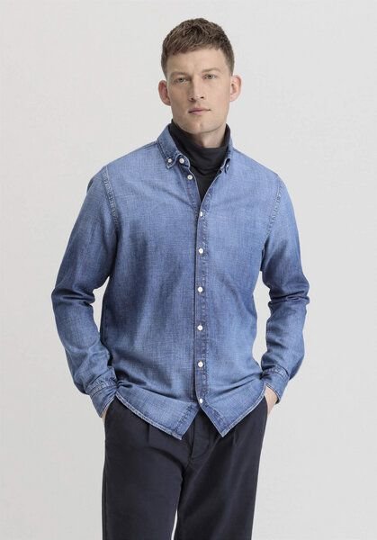 hessnatur Jeans Hemd Regular aus reinem Bio-Denim