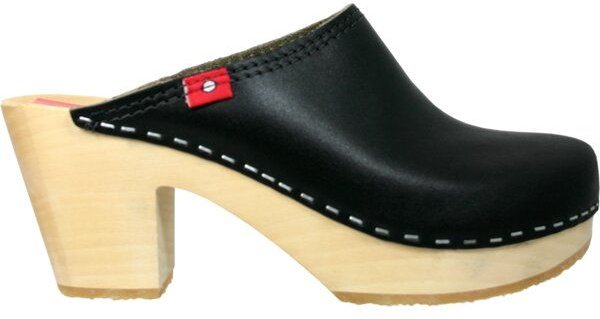 Klox New York - High Heel Holzclog mit pflanzlich gegerbtem Leder