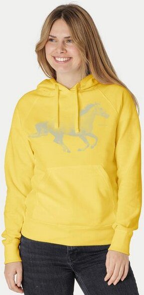 Peaces.bio - handbedruckte Biomode Bio-Damen-Kapuzensweater Horsepower