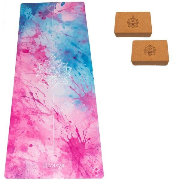 Divasya Yoga Starter-Set: Yogamatte mit Schutzhülle & 2 Blöcken