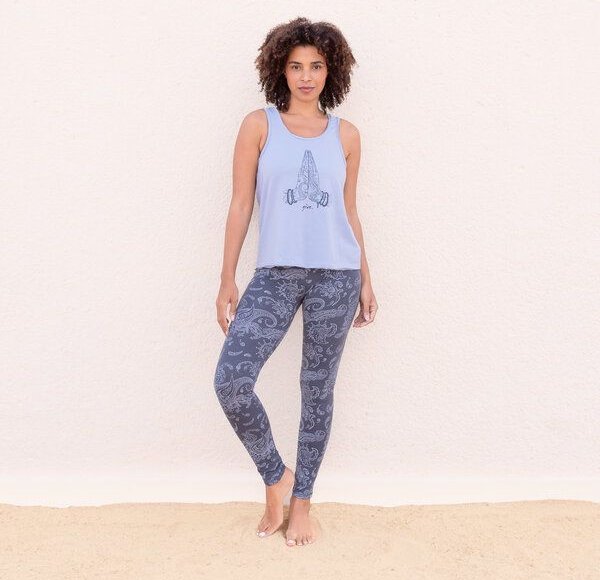 Jaya ALASKA GIVE - Damen - lockeres Top mit offenem Rücken aus Tencel-Baumwoll-Mix