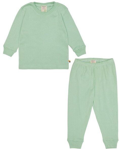 loud + proud Babys & Kinder Schlafanzug, Pyjama Uni aus Feinripp, GOTS-zertifiziert