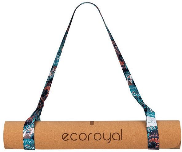 Ecoroyal Yogamatte Kork I Korkmatte mit Yogagurt/Tragegurt - 183 x 61 x 0,4 cm
