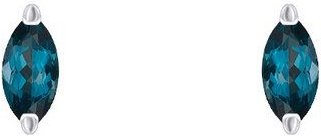 Eppi Minimalistische silberne Ohrringe mit Topasen Andine