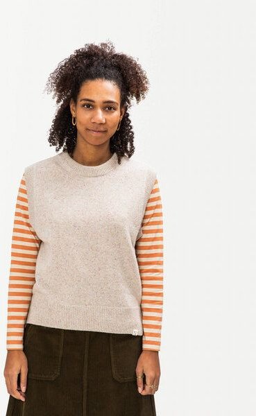 Matona Gestrickter Pullunder mit Sprenkelmuster für Frauen / Knit Pullunder