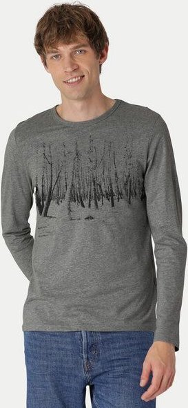 Peaces.bio - handbedruckte Biomode Herren Langarmshirt Woodland