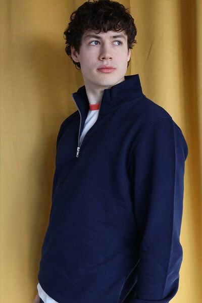 Biofair - Softer gemütlich-weicher Pullover mit Zip / Kultgut