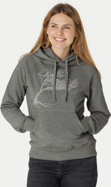 Thumbnail - Peaces.bio - handbedruckte Biomode Bio-Damen-Kapuzensweater "Windytree"