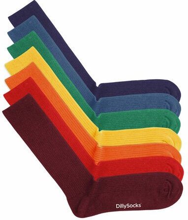 DillySocks Socken „Ribbed Rainbow Collection“