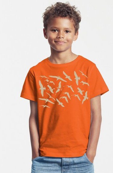Peaces.bio - handbedruckte Biomode Bio-Kinder T-Shirt Möwen