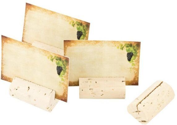 Kork-Deko 20 Stk. Tischkarten / Platzkarten Namenskärtchen aus (neuen) Weinkorken