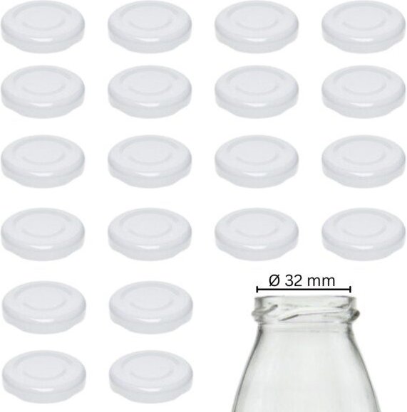 mikken 20 Ersatzdeckel TO43 Ø 4,5 cm für Glasflasche Twist-Off Schraubdeckel