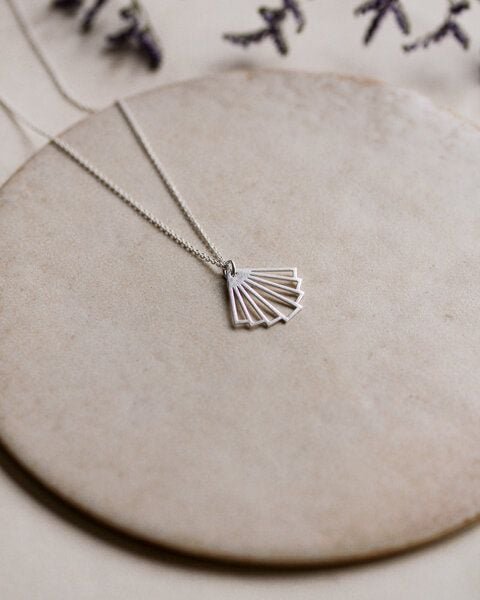 lille mus Kette 'Fächer' 925 Silber / vergoldet