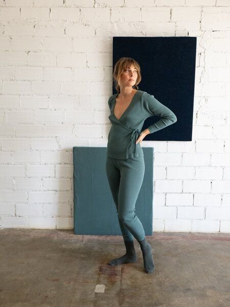 TIRALAHILACHA Gina crossover top long sleeves