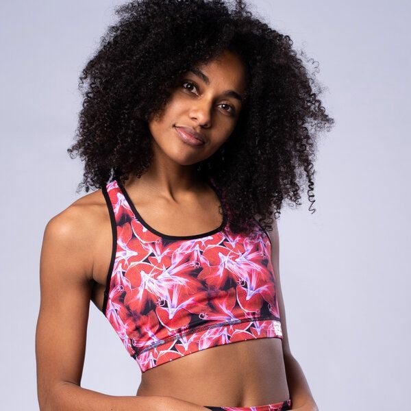 Thumbnail - Flying Love Birds "Radiant Flower" - Racerback Bra