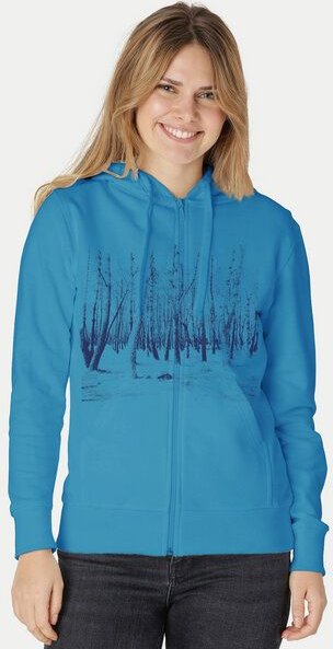 Peaces.bio - handbedruckte Biomode Zip-Hoodie Woodland Damen