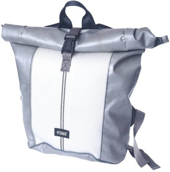 Rebago Rucksack George aus recycelter LKW-Plane und Feuerwehrschlauch