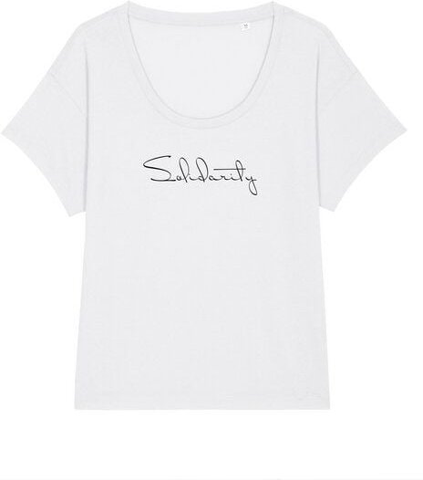 Human Family Oversize Damen Rundhals T-Shirt - Spread "Solidarity"