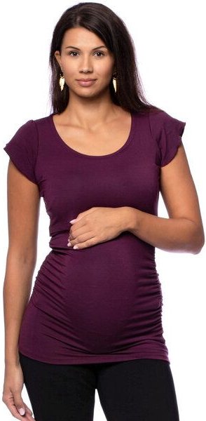 Milchshake 102 BASIC Umstands- und Stillshirt seitlich gerafft mit Schmetterlingsärmeln