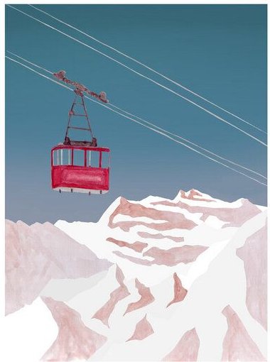 Photocircle Poster / Leinwandbild - Mantika Mountain Love Gondel