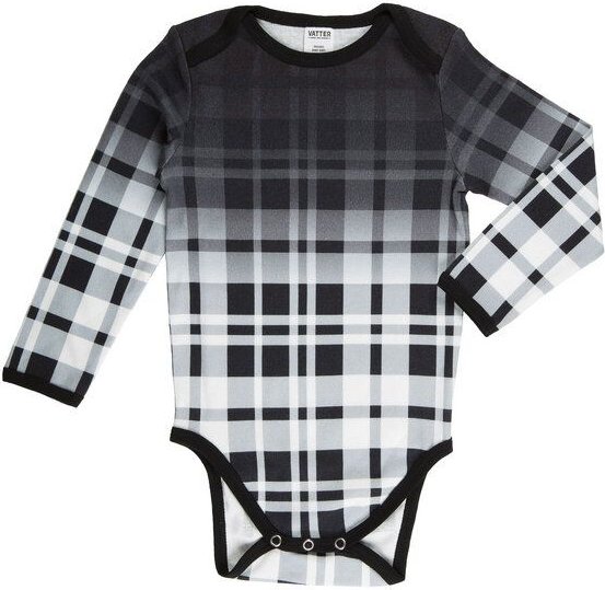 VATTER Baby Body "Naughty Nic" Schwarz/Weiß Faded