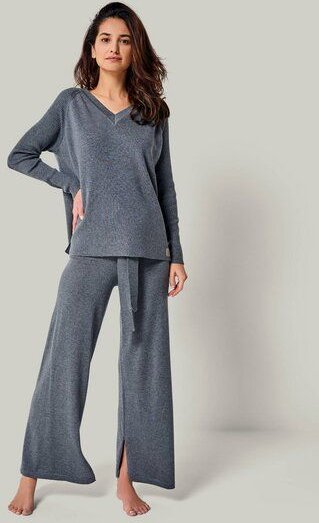 YOU LOOK PERFECT Merino Loungewear Set „Strickpullover Dorina & Strickhose Bailey"
