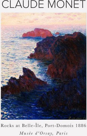 Photocircle Poster / Leinwandbild - Claude Monet - Rocks At Port-Domois