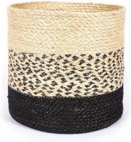 El Puente Korb Jute, natur/schwarz