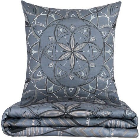 Spirit of OM Bio-Bettwäsche Blue Heaven mit Rosenquarz