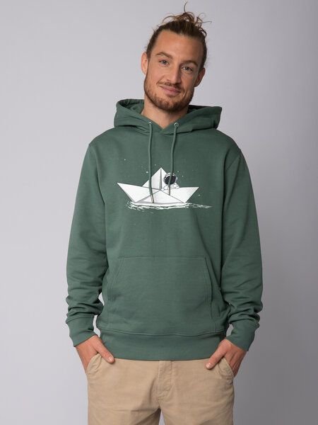 watapparel Hoodie Unisex Astronaut in paper boat