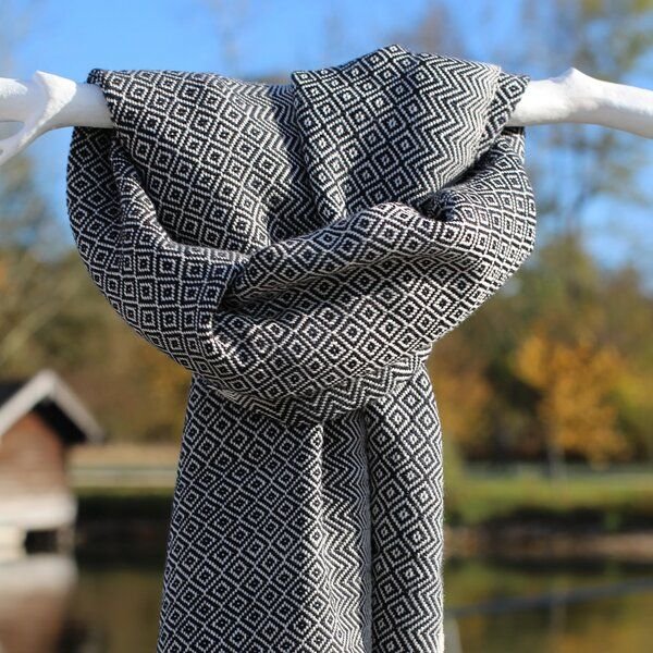 Schönes aus Indochina Upcycling Baumwollschal handgewebt und fair gehandelt