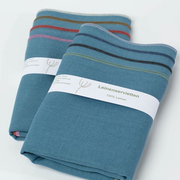 nahtur-design Leinenservietten 8er Set, 100% Leinen
